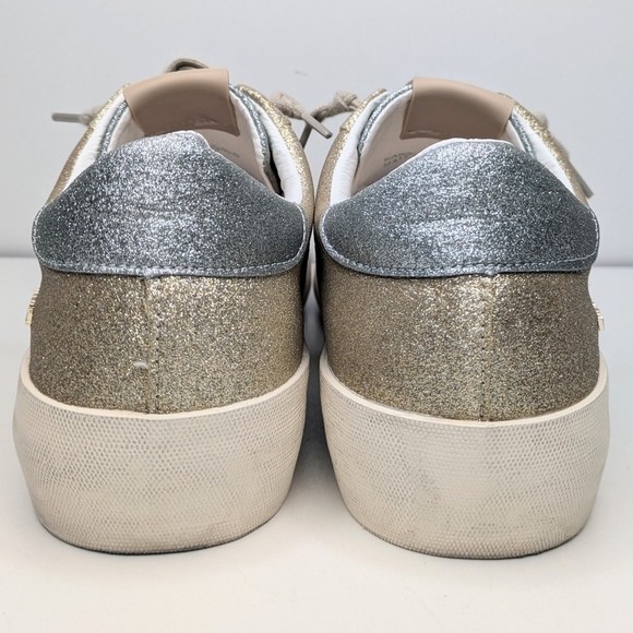 Vintage Havana Kara Matt Silver Gold Low Top Lace Up Sneakers Women's Size 11 - Picture 6 of 8